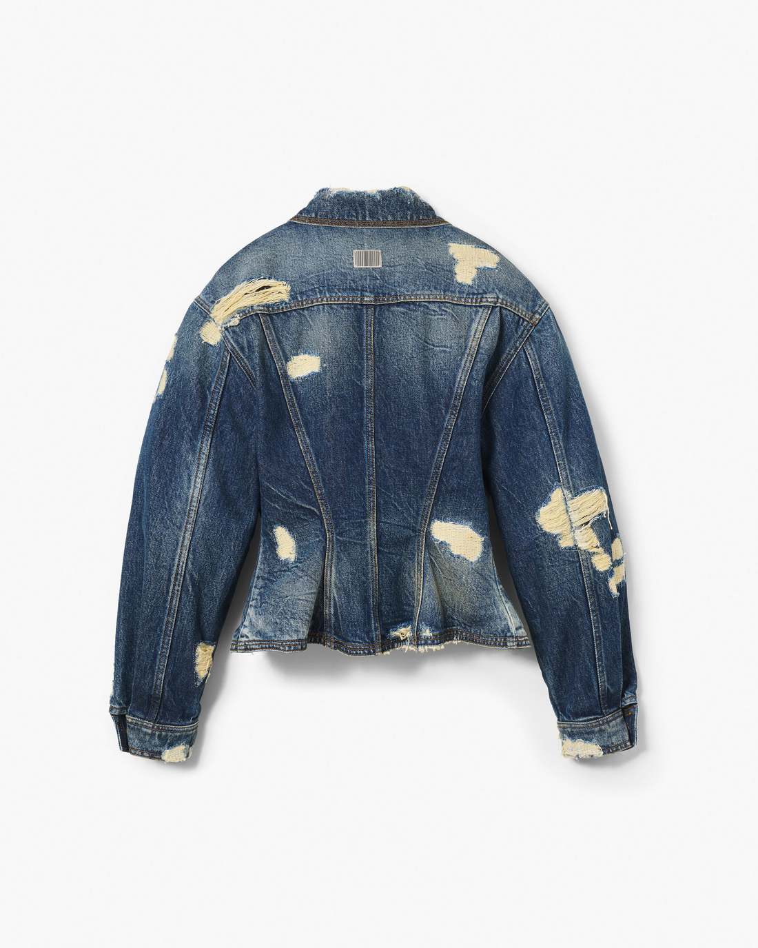 Marc Jacobs The Rip And Repair Fluted Denim Jacket Punk Indigo