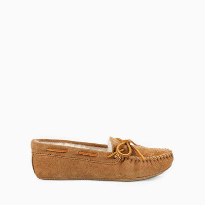 Minnetonka Women's Sheepskin Softsole Moc - Wide Sizes