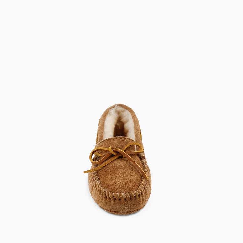 Minnetonka Women's Sheepskin Softsole Moc - Wide Sizes