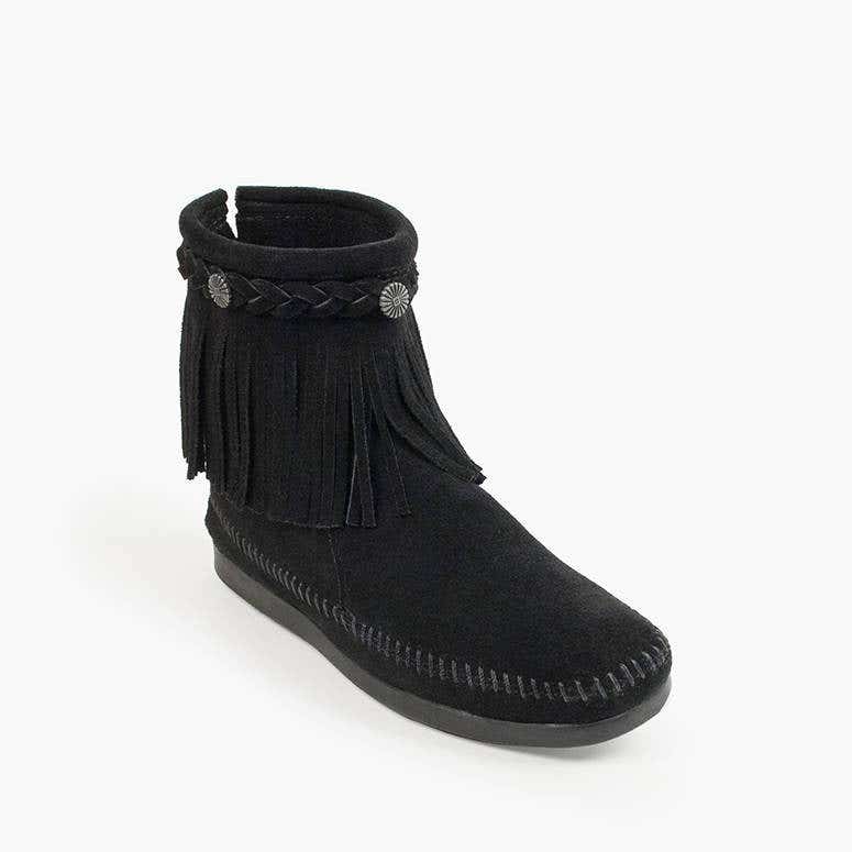 Minnetonka High Top Back Zip Boot