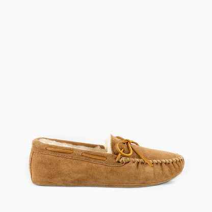 Minnetonka Men's Sheepskin Softsole Slipper - Extended Sizes
